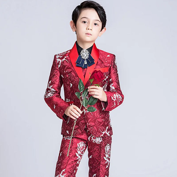 Boys Suit For Wedding Kids Blazer Birthday Party Suit Costume Enfant Garcon Mariage Jogging Garcon Boys British style Tuxedo