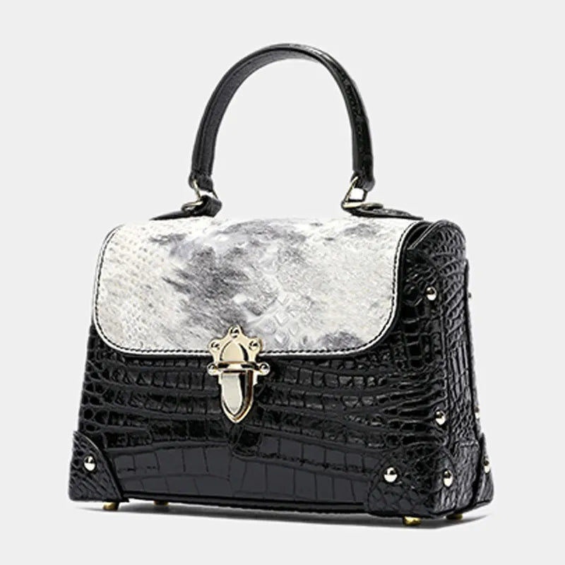 Women Genuine Leather Bag Crocodile skin Women's handbag luxury designer handbag Women Leather Handbag Brand sac de luxe femme