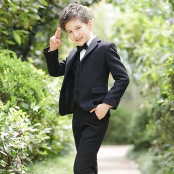 Dzieci jesienią i zima gruba wełniana garnitur dla chłopców garnitury na wesela kostium Enfant Garcon Mariage Boys Blazer Jogging Garcon