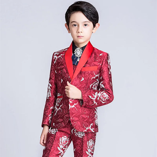 Boys Suit For Wedding Kids Blazer Birthday Party Suit Costume Enfant Garcon Mariage Jogging Garcon Boys British style Tuxedo